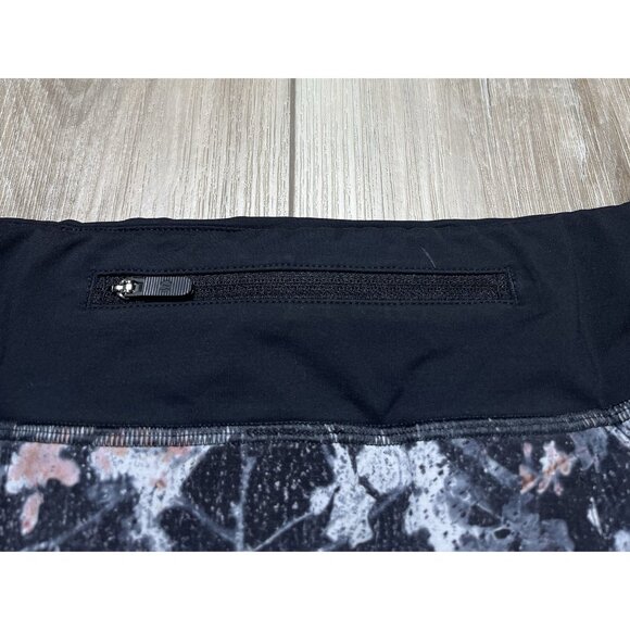 Lululemon Pace Rival Black Bloom Spring Floral Skirt - Size 10 - Picture 16 of 16